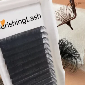 Eyelash Extension Easy Fanning Natural Style 5 25mm Length Korean PBT Synthetic Blooming Lashes Custom
