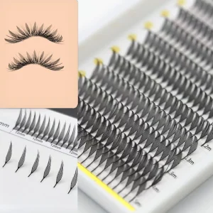 Eyelash Extension Private Label Fluffy Feathered Style Comic Wings 0.07 Pro Made Premade Fans Comic Lash Extension
