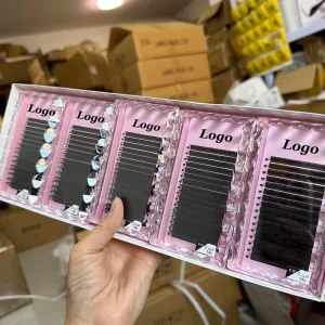 Eyelash Extension Supplies J B C D CC Curl Private Label Individual Cashmere Lash Cluster Eyelash Extension Lash Tray