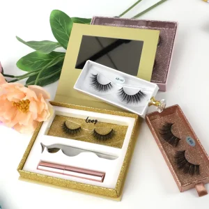 Eyelash Vendor Customized Boxes Mink Lashes vegan Lashes Magnetic Liner and Lashes