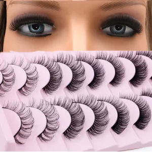 Eyelash Volume Faux Mink Natural Long Short Clear Band Russian Silk Cc Strip Lashes