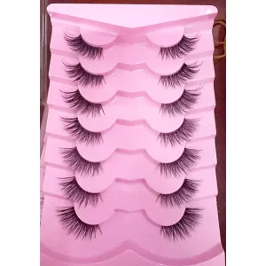 Eyelashes 7 Pairs Factory Half Natural Lashes Handmade Cat Eye Cils Fluffy Curl Volume Full Strip Eyelashes