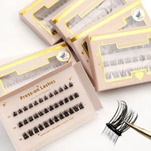 Eyelashes Clusters Private Label No Glue Needed Self Adhesive Lashes Clusters Customizable Packaging DIY Lash Extension