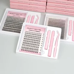 Eyelashes DIY Cluster Lashes Kit Wide Band C D Curl Segment Custom DIY Cluster Lashes Pre-cut Extension Kit