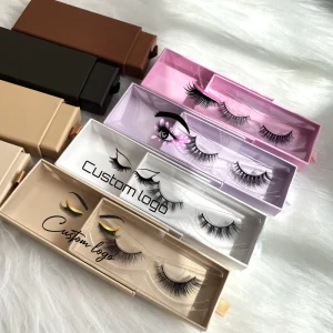 Eyelashes Faux Mink Fluffy 3d Wispy Full Strip Eyelashes 10 12mm Faux Mink Lahes With Packaging Private Label