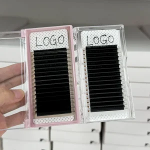 Eyelashes Premium Private Label Volume Eyelash Extension Trays Dark Matte Velvet Lash Extension
