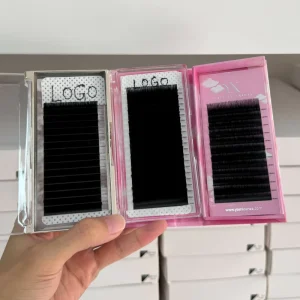 Eyelashes Premium Private Label Volume Eyelash Extension Trays Dark Matte Velvet Lash Extension