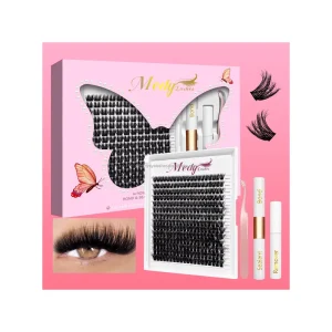 FACTORY DIRECT SUPPLY Faux Mink Fluffy Cluster Eyelash Extension Pre-cut Individual Segment Lash Cluster Kit