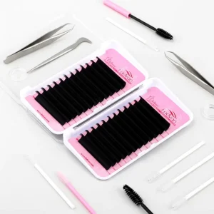 FADVAN 0.02 0.03 0.05 Premium Matte Dark Black Private Label Volume Korean Lashes Extension