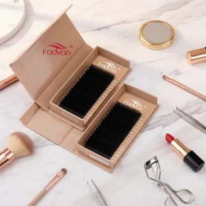 FADVAN Cashmere Matte Black Korean Pbt Fiber Soft Individual Lashes Private Label Eyelash Tray Eyelash Extensions