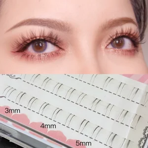 FD01 Pre-cut Segmented Lower Lashes Tapered Short Synthetic Strip Lashes Natural Daily Makeup False Eyelashes