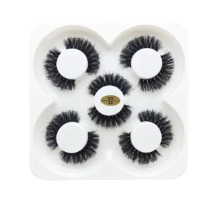 FX 9D12 Eyelashes Customizable Private Label Eye Lash Handmade 5 Pairs Packing Fluffy Lashes Soft False Eyelashes