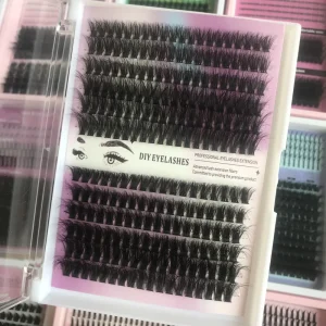 Factory Bulk Spike Lash Clusters D Curl Faux Mink Matched Bottom Lashes Custom Logo Private Pack OEM Service