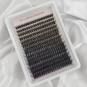 Factory Cluster Lashes Thick Large Capacity 50p80p100p Soft Thick Curly 280 Cluster Semi handmade DIY