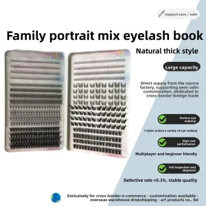 Factory Cross Border Eyelash Book Set Segmented False Lashes Blend Naturally Realistic Cluster Style Extensions PBT