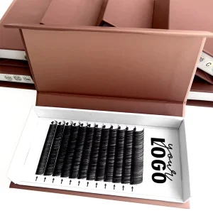 Factory Custom Private Label Dark Cashmere Eyelash Extensions 0.03mm B C D Curl Lash Extensions Trays
