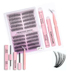 Factory Customizable Cluster Lashes Private Label C D Curl Pre Cut Segment Lash Extension DIY Eyelash Cluster Kit