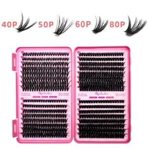 Factory DIY Home Lash 32 Rows Super Soft Lightweight Cluster Book Mixed Styles Fluffy Segmented Eyelash Extensions OEM
