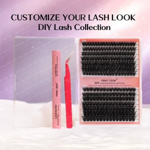 Factory Direct All One Eyelash Starter Pack Mixed Wispy Beginner Friendly 8 16mm PBT Individual Cluster Waterproof Training Kit
