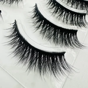 Factory Direct Handmade 25mm Dramatic Mink Eyelashes Bulk 10 Pairs Pack 3D for Volume Full Strip