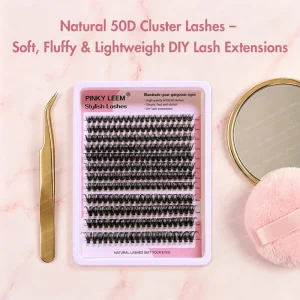 Factory Direct Reusable PBT Fiber No Glue Self-Adhesive Waterproof DIY Segment Lash Clusters Natural Long Volume Individual False Eyelashes