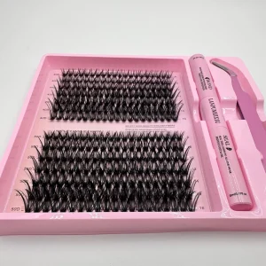 Factory Direct Sales Bottom Fluffy Eye Lash Cluster Lashes Cluster Spike False Eyelashes Extensions Kit Mix