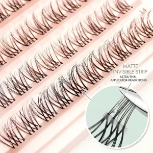 Factory Direct Self Adhesive Lash Clusters Cruelty Free Reusable Glue Free Individual Segmented Eyelashes Lash Tray