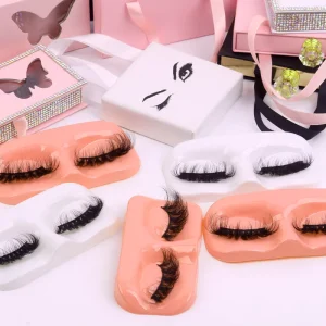 Factory Direct Supply Private Label Handmade Cruelty Free Handmade Real C and D Strip 3D Mink Fur Lashes