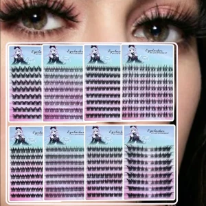 Factory Direct Various Models Cluster Lashes Synthetic Flower Eyelashes Custom Length Curl Lash Extensions for Salon