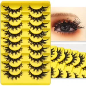 Factory Eyelash Strips 3D Fine Fiber False Eyelashes 9 Pairs Natural Black Handmade Reusable Customizable Eyelash
