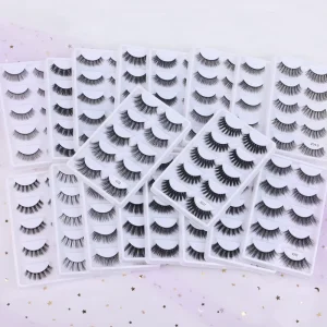 Factory False Eyelashes Fluffy Wispy Volume Bulk Strip Natural Lashes Faux Mink Eyelashes