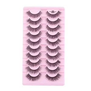 Factory Full Strip Eyelash Custom Box Fluffy Mink Eyelash Natural False Eyelash Extensions
