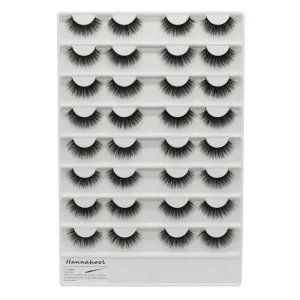 Factory Grade 16 Pairs Fluffy Russian Full Strip Eyelashes 15 25mm Faux Natural Lashes Vendors Eyelashes