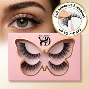 Factory Handmade Waterproof False Eyelashes No Needed Pre Glued Self Adhesive Clear Band Strip PRESS on Lashes