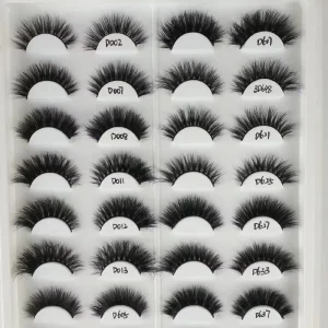 Factory Natural Cils Pestaas Faux Ongles Russian Faux Cil Fluffy False Mink Lash Vendor Full Strip Eyelashes Naturel Lashes