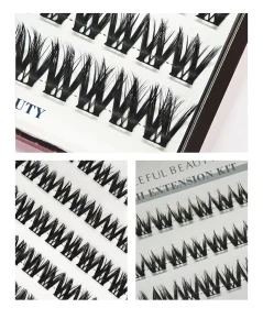 Factory New Style DIY Eyelash Kit Lash Clusters Private Label Segment Eyelashes Lash Extension Kit Synthetic Hair