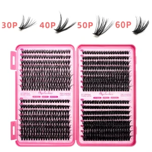 Factory OEM 32 Rows Super Soft Lightweight Cluster Book Mixed Styles Fluffy DIY Segmented Eyelash Extensions