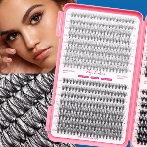 Factory OEM 640Pcs Mixed Density Lash Cluster Book Mixed Styles Fluffy DIY Segmented Eyelash Extensions Private Label