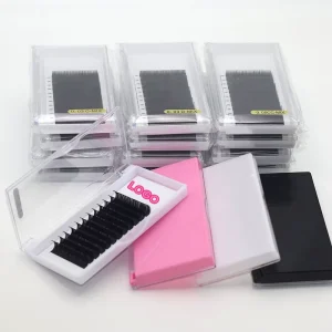 Factory OEM Private Label Matte Flat Lashes False Mink Eyelash Extension Supplies Fake Individual Eyelashes Nature
