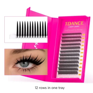 Factory Outlet 0.07MM C D Solid Spike Wispy Anime Lashes Customized Volume Premade Fans Lashes Supplies