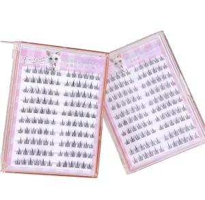 Factory Prebonded Individual Eyelashes 120 Cluster Large Volume 3D Curl Sunflower Styles Natural 0.07mm Custom ODM/OEM