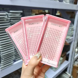 Factory Price 0.05 0.07 Fan Eyelashes Promade Silk Lash Extension Fans 3D 5D 6D 8D Pre Made Lash Fans Eyelash Extensions Trays