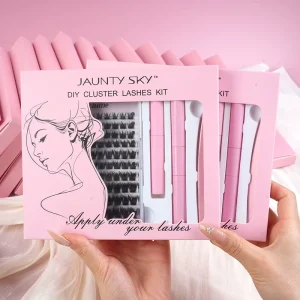 Factory Price 0.05 0.07mm Pre cut Eyelash Segment Diy Cluster Lashes Set Lash Clusters Kit with Lash Bond and Seal