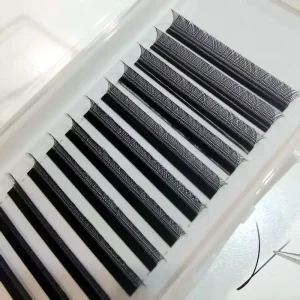 Factory Price 3D Auto Flower Eyelash Extensions Brown YY Shape Clover Lash Trays Matte Crisscross Lashes Quality