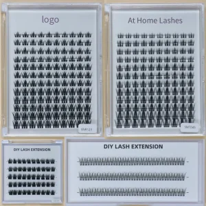 Factory Price 3D Glue Free Cat Eye Natural Lash Cluster Kit Custom Logo Segment Lashes Cruelty Free Reusable Self Adhesive