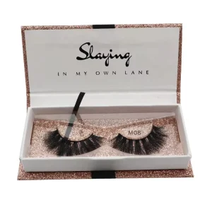 Factory Price 3D Handmade Natural Black Mink Lashes Reusable Glossy for Wispy Strip 15mm 25mm Private Label Custom