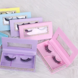 Factory Price 3d Mink Whispy Lashes 1pair Natural All Pink Lashes Supplies