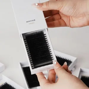 Factory Price 5 25mm J B C CC D DD L LJ LB LC LD M Matte Black Eyelash Extension Cashmere Volume Velvet Lash Extensions Trays
