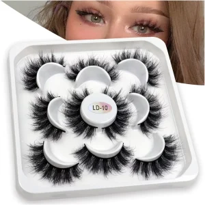 Factory Price 5 Pairs Vendor Fur 3D Strip Eyelashes Wispy Soft Handmade Custom Logo 3D Silk Fiber Eyelashes