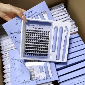 Factory Price 8 10mm Pre cut Segment Cluster Lashes Individual Lash Clusters Eyelash Set Custom Diy Lash Extension Kit